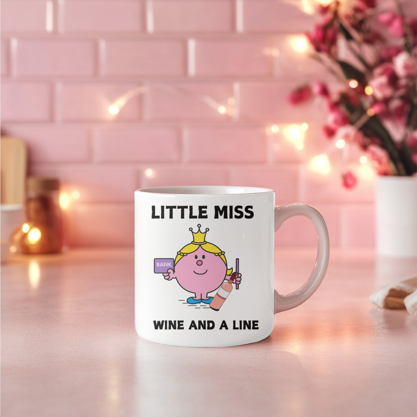 Little Miss Wine & Line 11oz Coffee/Tea Mug