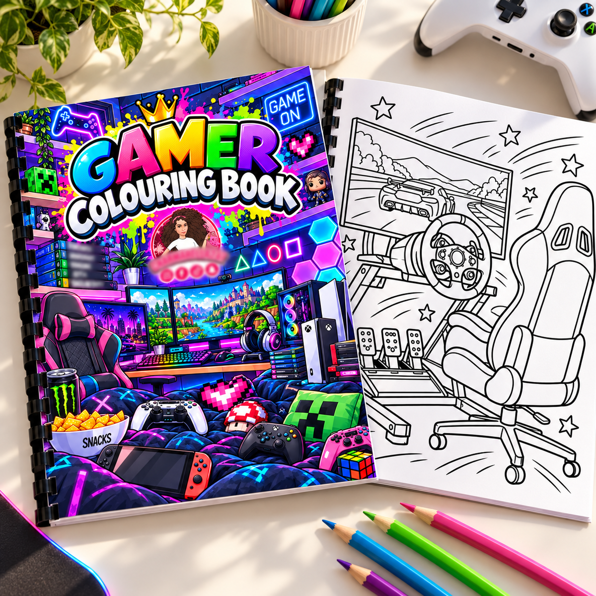 Gamer A4 Colouring Book