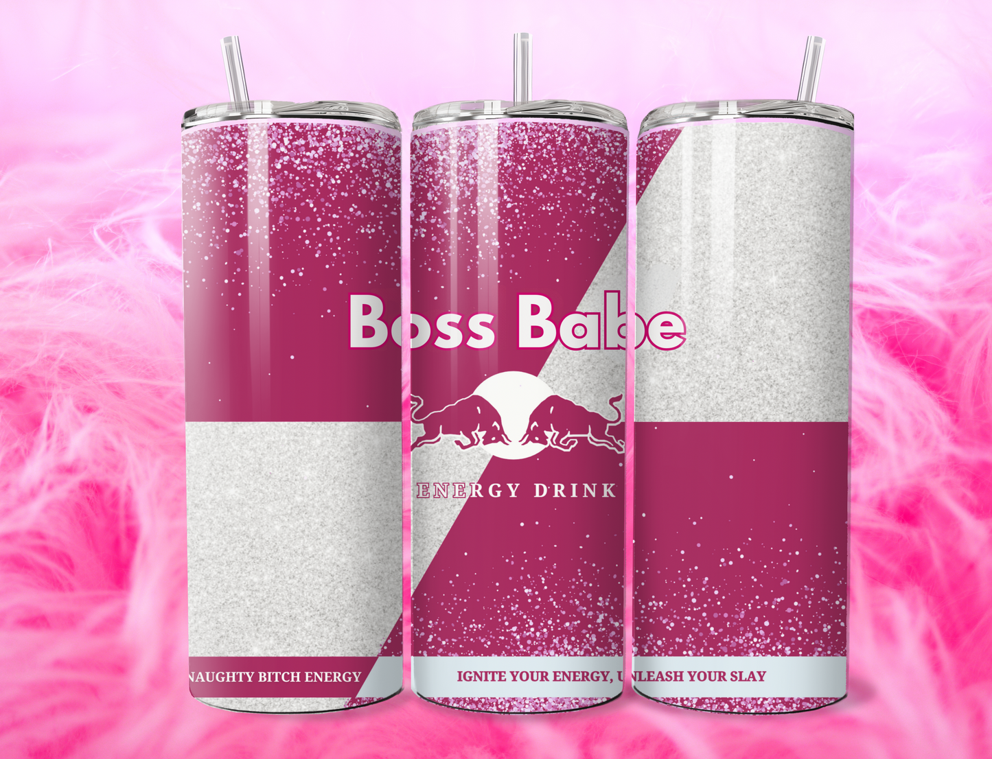 READY TO PRESS 20oz TUMBLER WRAP PRINT BOSS BABE