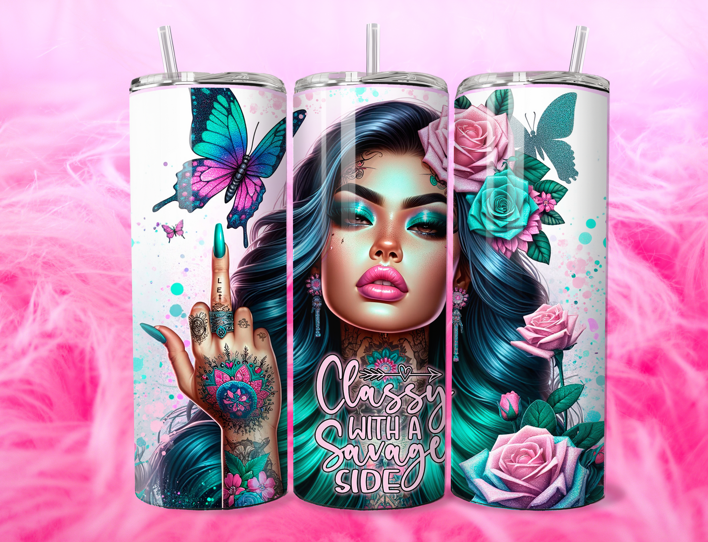 CLASSY WITH A SAVAGE SIDE 20oz Tumbler