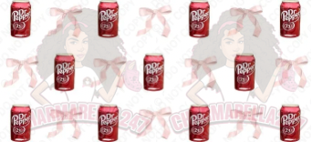 Dr Pep Can Baby Pink Bows 16oz UVDTF Wrap