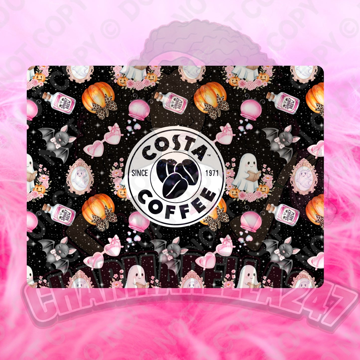 Cos-ta Spooky Ghoulie Black Chopping Board