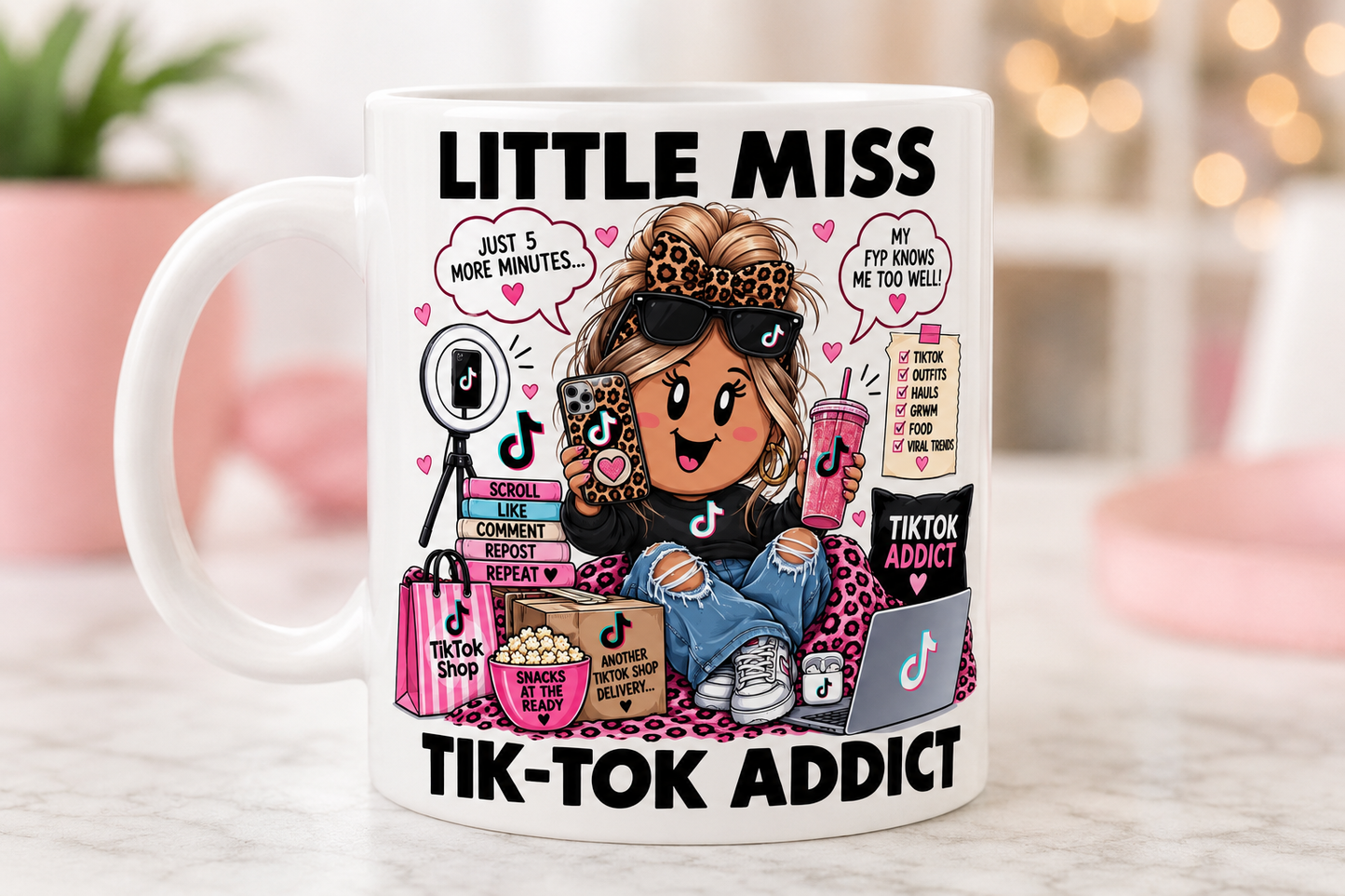 Little Miss Tik Tok Addict 11oz Coffee/Tea Mug