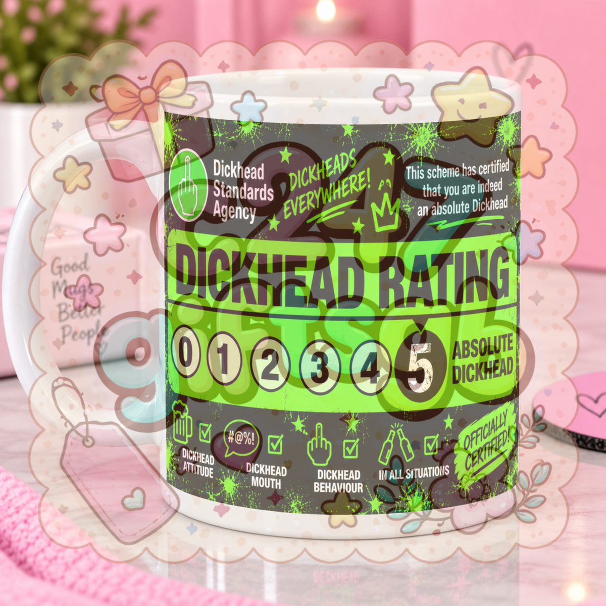 Sweary Rating 11oz Digital Mug Design