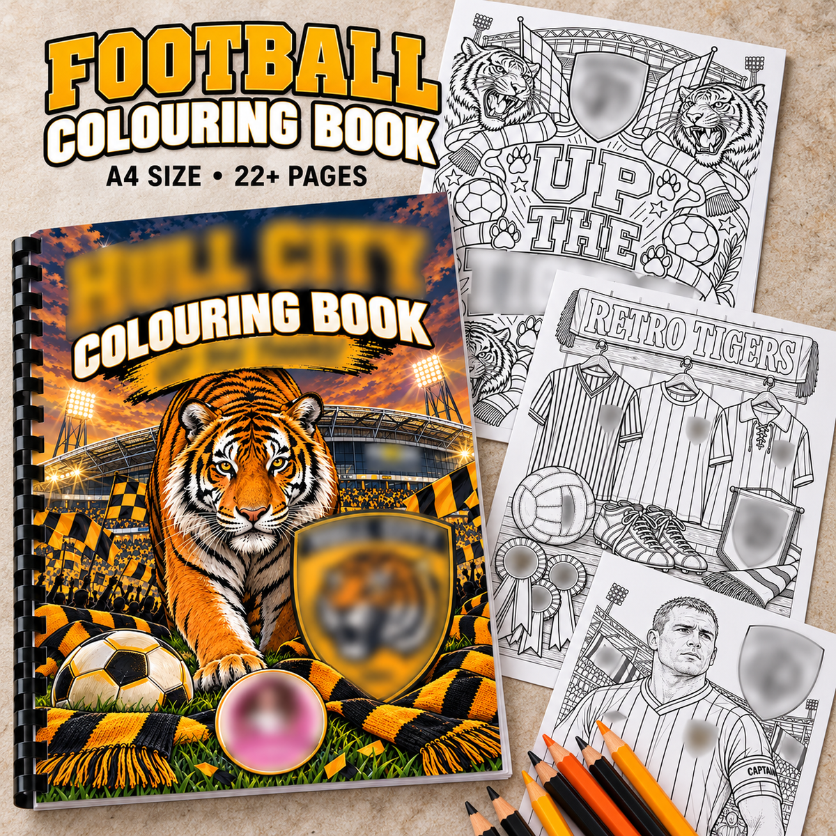 Hull-City A4 Colouring Book