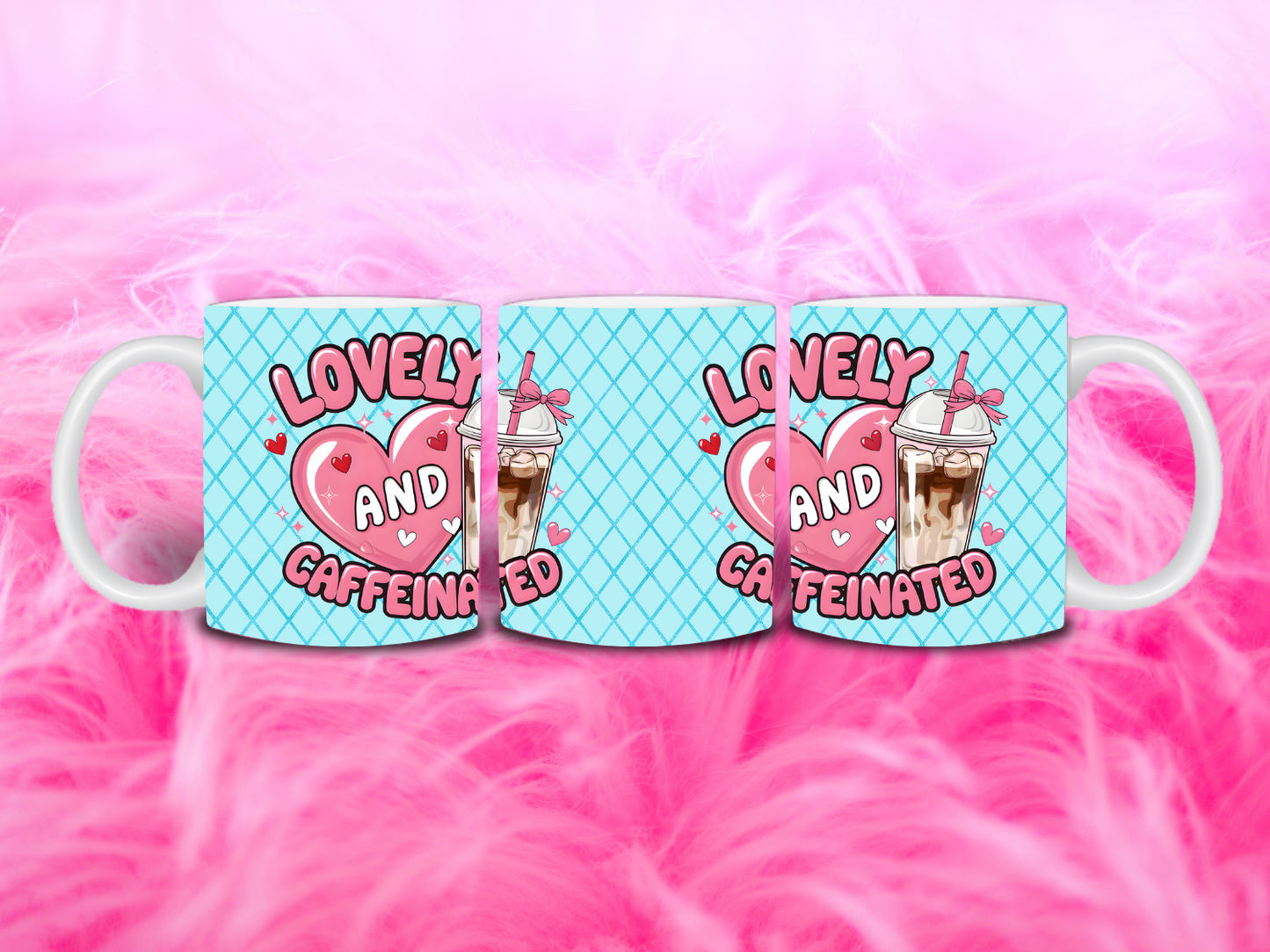 Lovely & Caffeinated Blue 11oz Mug