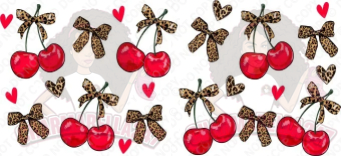 Cherries & Leopard Bows 16oz UVDTF Wrap
