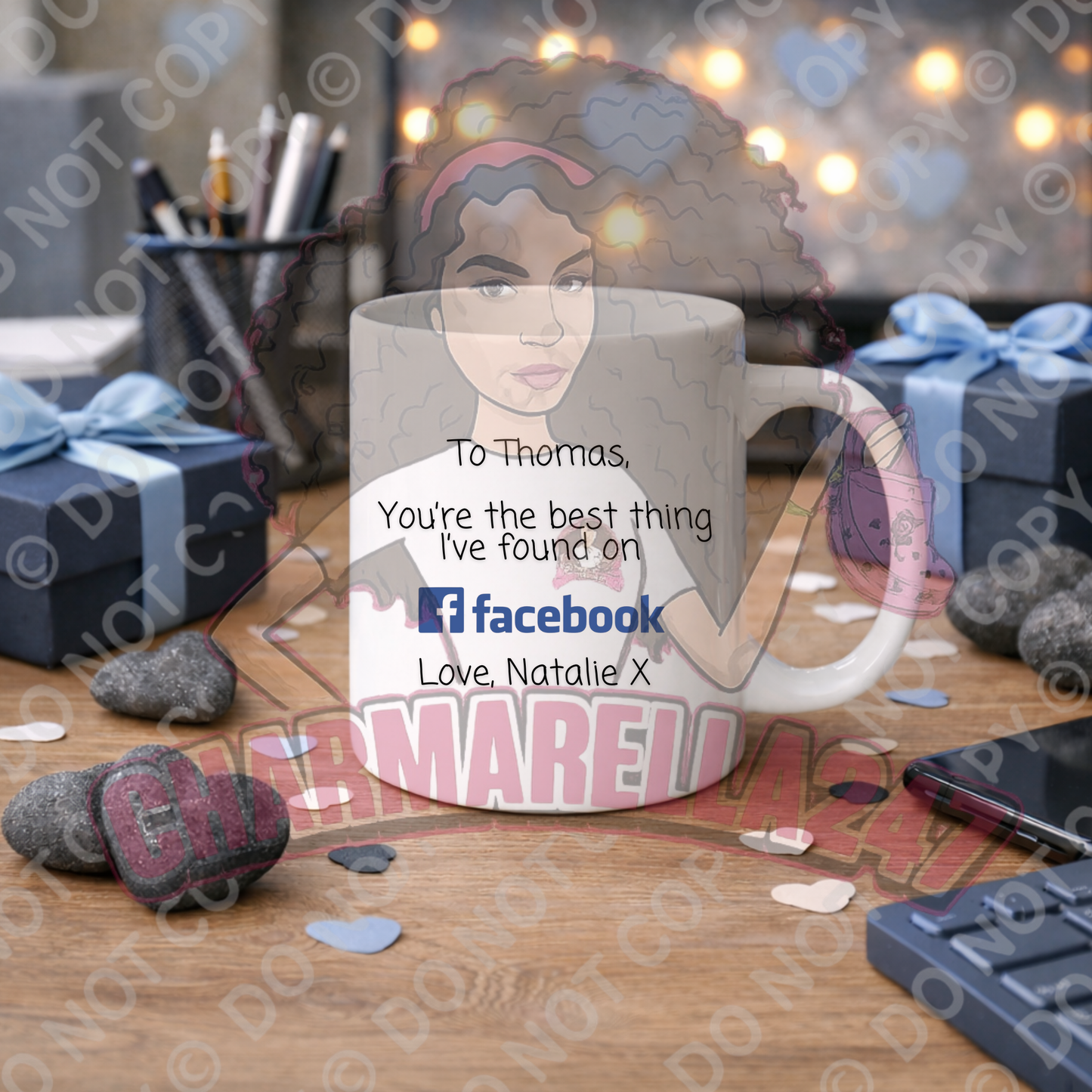 Personalised Love FB Best On Internet Valentines 11oz Mug