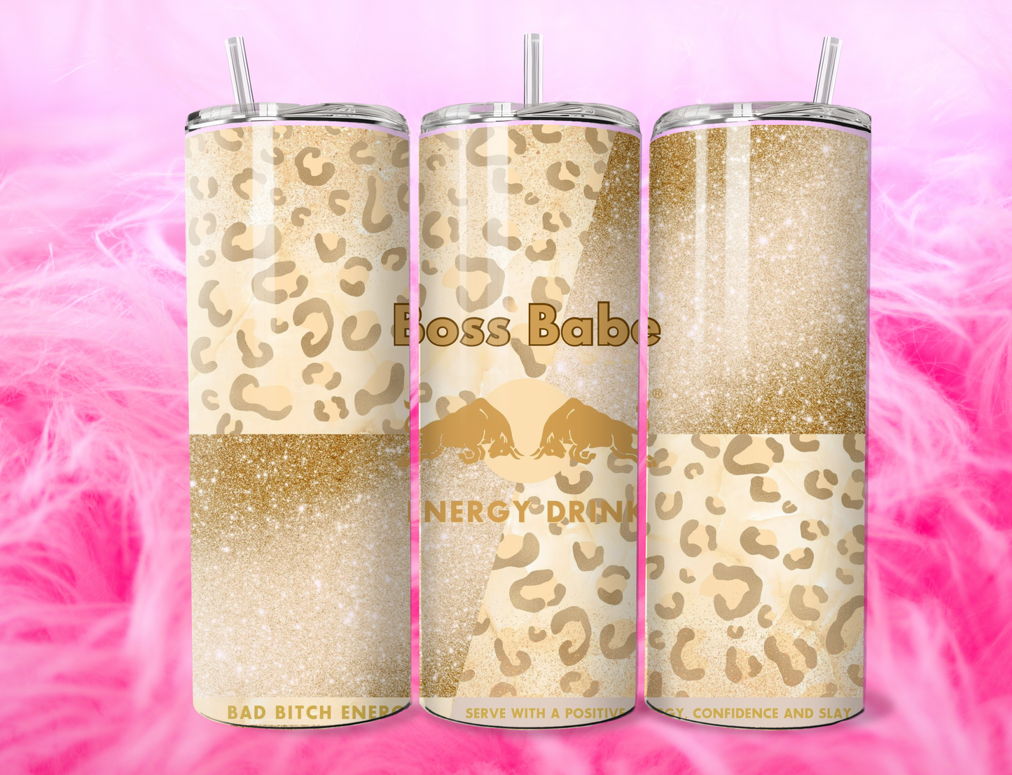 READY TO PRESS 20oz TUMBLER WRAP PRINT BOSS BABE