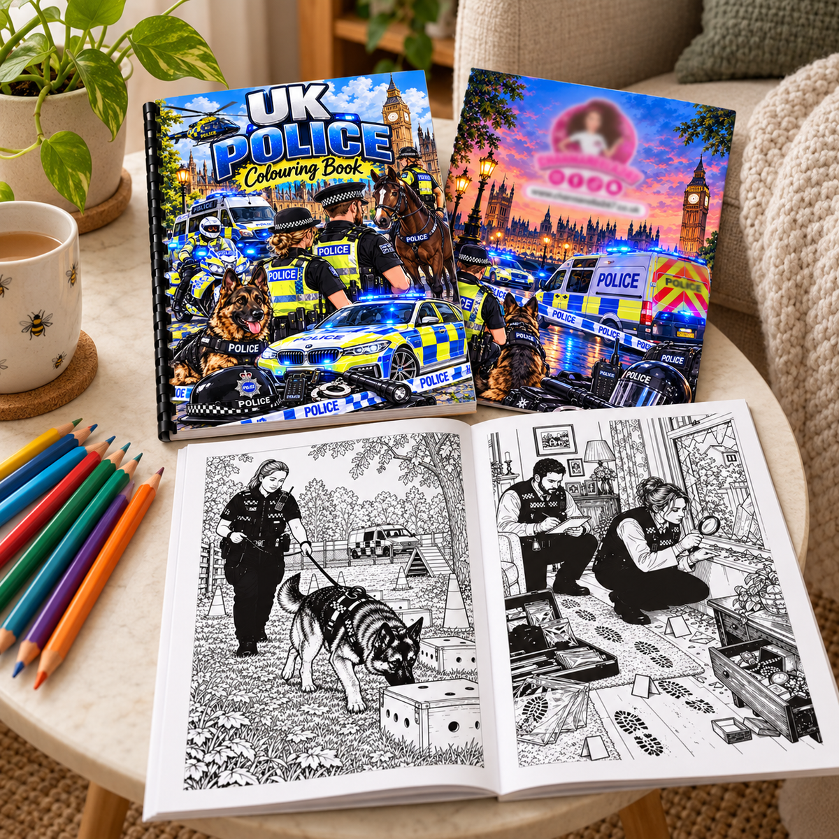 Emergency Services Police A4 Colouring Book