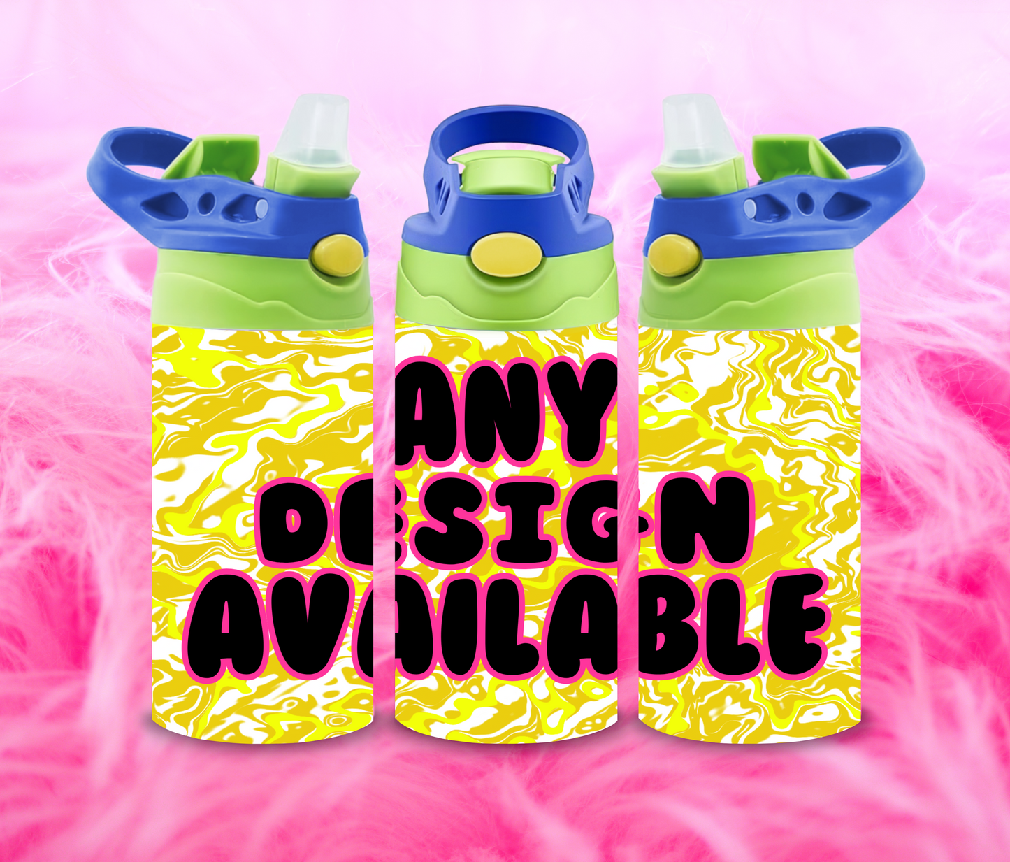 12oz Flip Top Bottles Custom (Colourful Lids with just leave design choice)