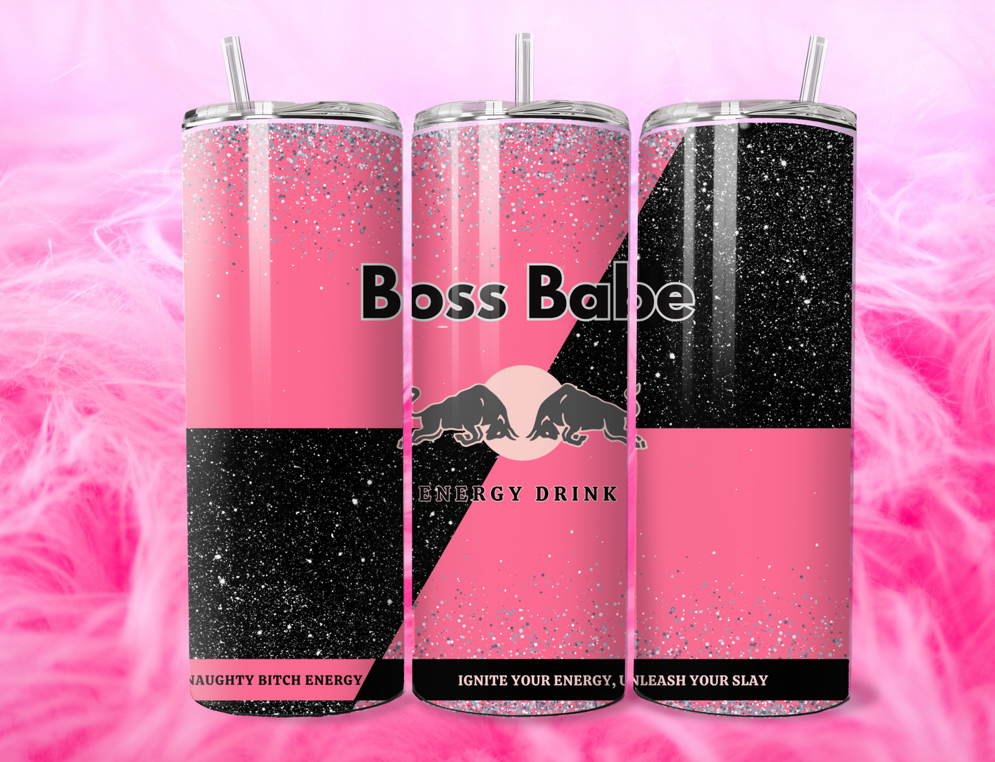 READY TO PRESS 20oz TUMBLER WRAP PRINT BOSS BABE