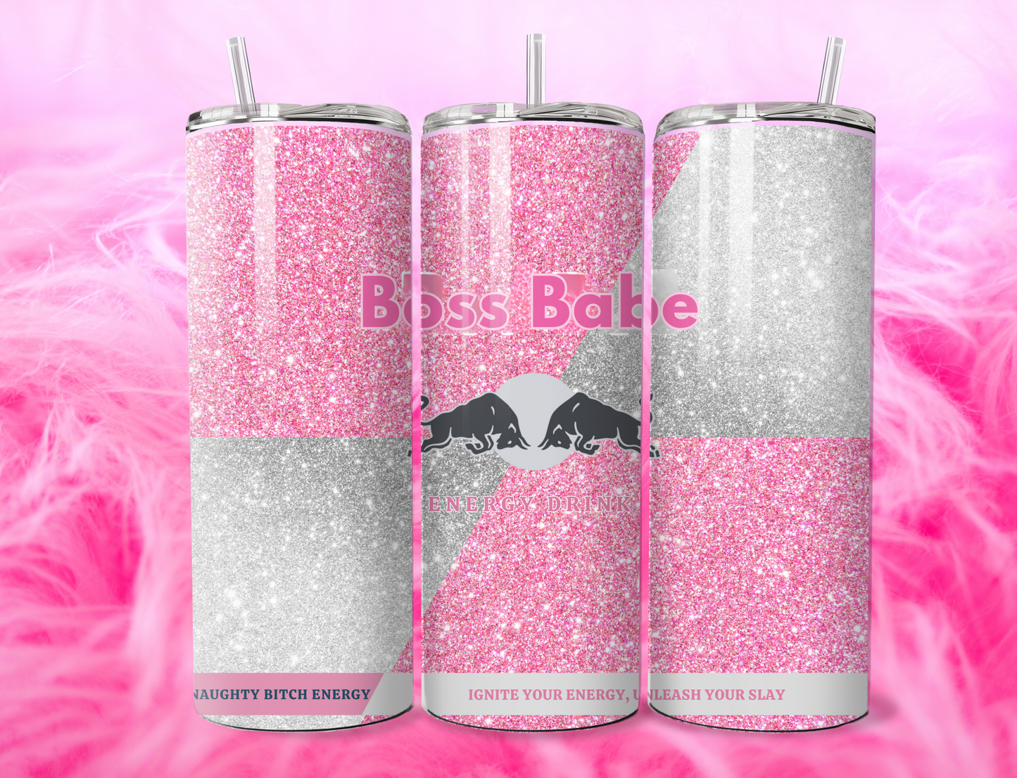 READY TO PRESS 20oz TUMBLER WRAP PRINT BOSS BABE