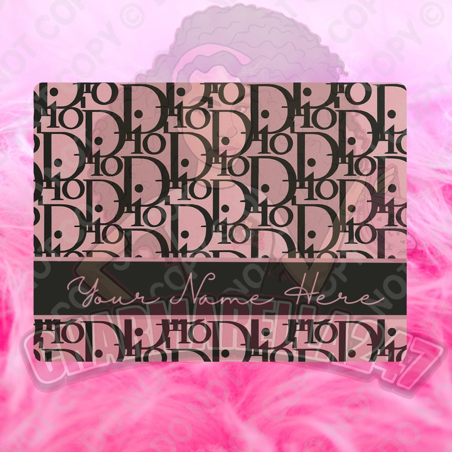 Di-or Pink & Black Chopping Board