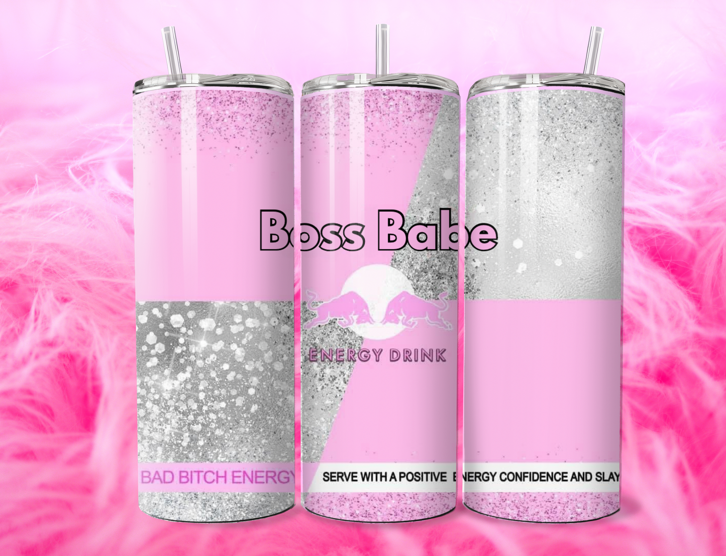 READY TO PRESS 20oz TUMBLER WRAP PRINT BOSS BABE