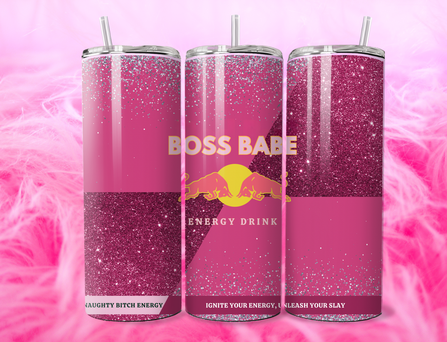 READY TO PRESS 20oz TUMBLER WRAP PRINT BOSS BABE