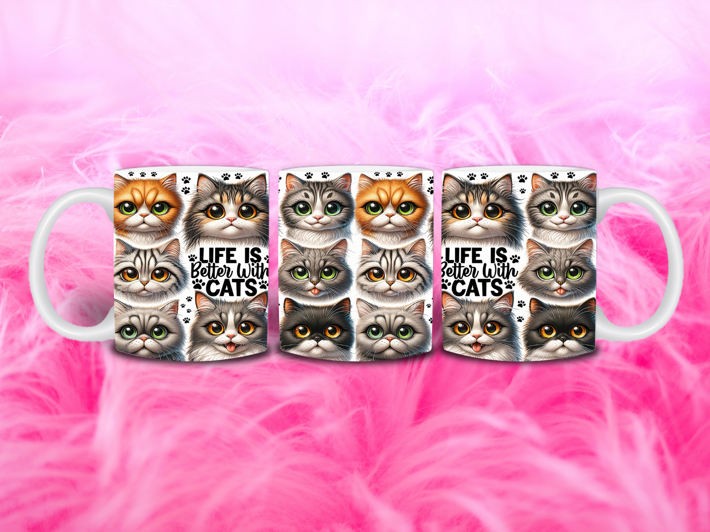 Life Is Better With Cats 11oz Mug