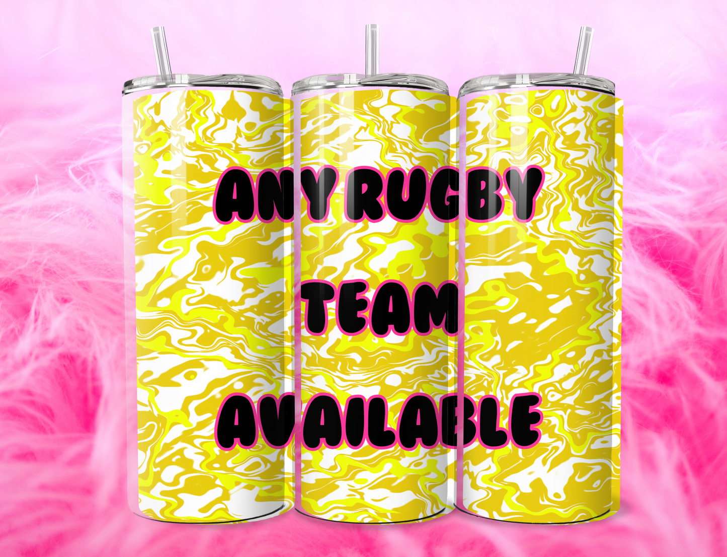 READY TO PRESS 20oz TUMBLER WRAP PRINT ANY RUGBY TEAM