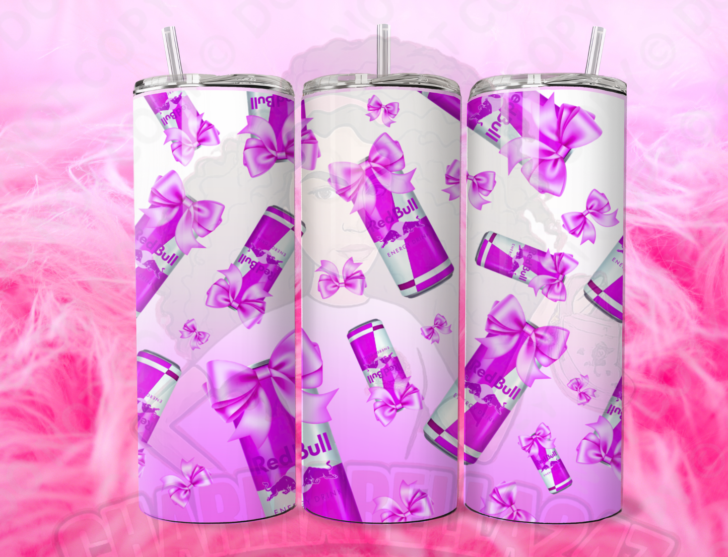 Purple Red-Bull Bows 20oz Tumbler