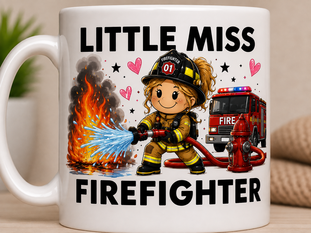 Little Miss Firefighter 11oz Coffee/Tea Mug