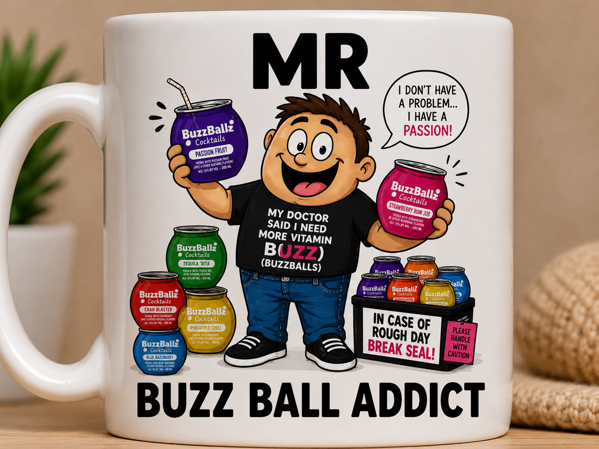Mr Buzzball Addict 11oz Coffee/Tea Mug