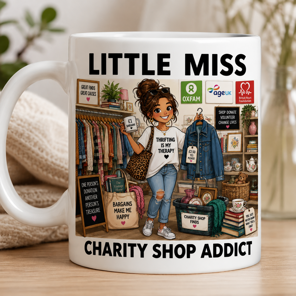 Little Miss Charity Shop Addict 11oz Coffee/Tea Mug