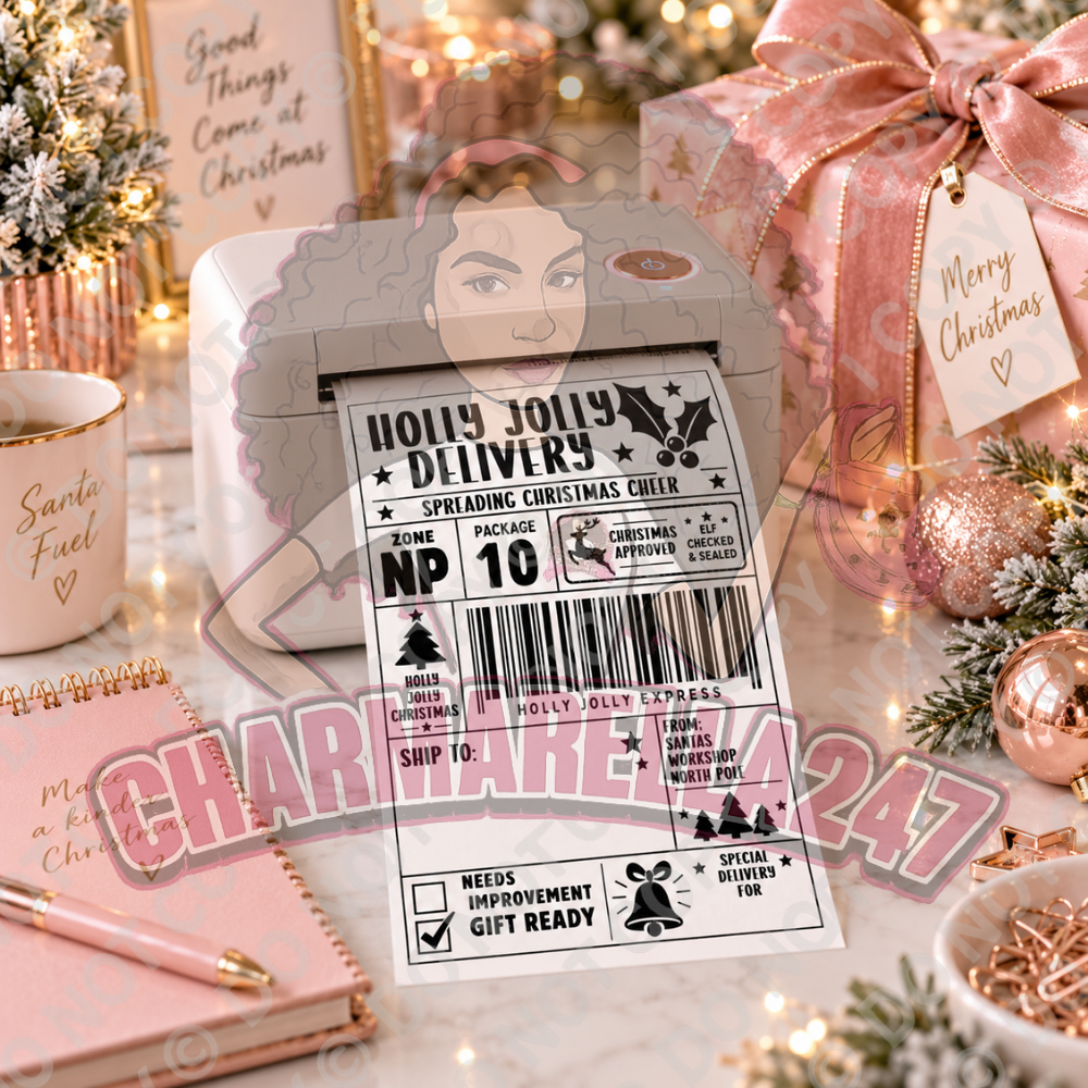 Personalised Christmas Festive 4x6 Parcel Labels – Pack of 10