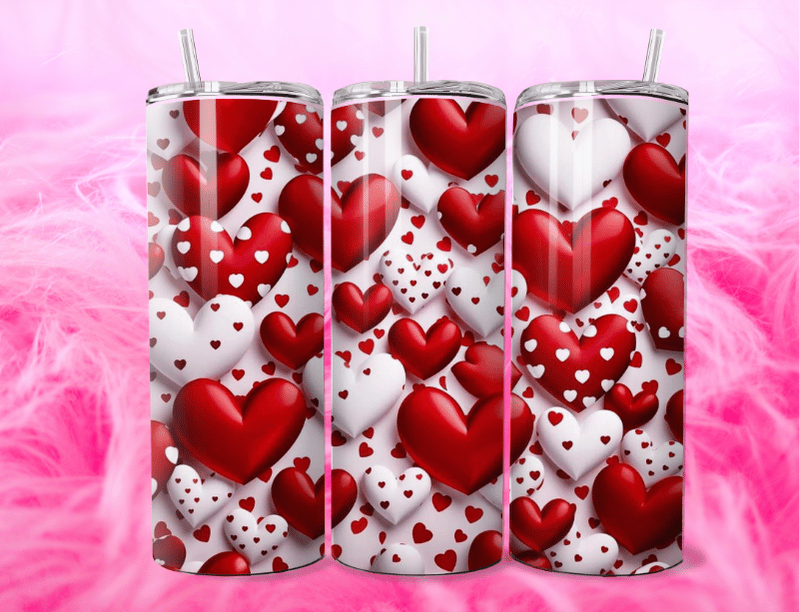 Hearts Valentines 20oz Tumbler