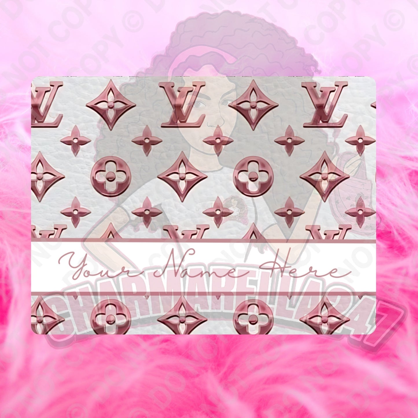 L-V Pink & White Chopping Board