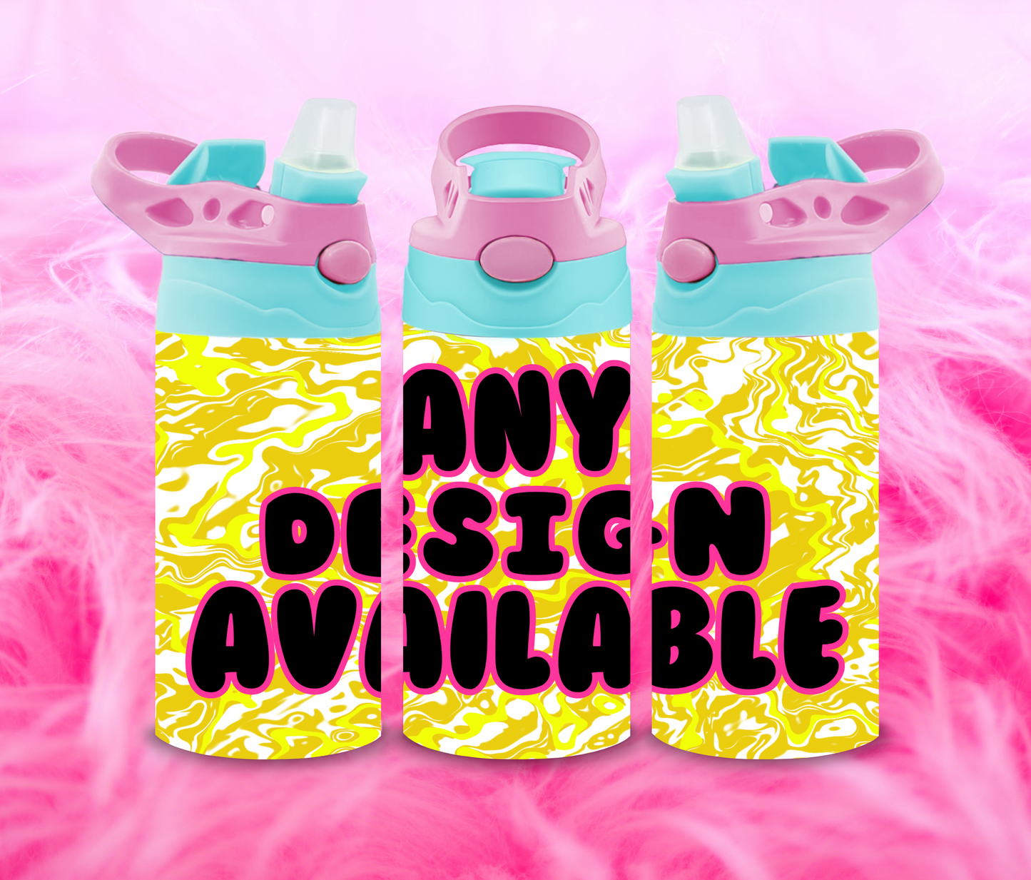 12oz Flip Top Bottles Custom (Colourful Lids with just leave design choice)