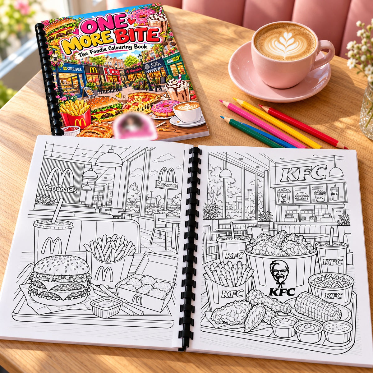 One More Bite A4 Colouring Book