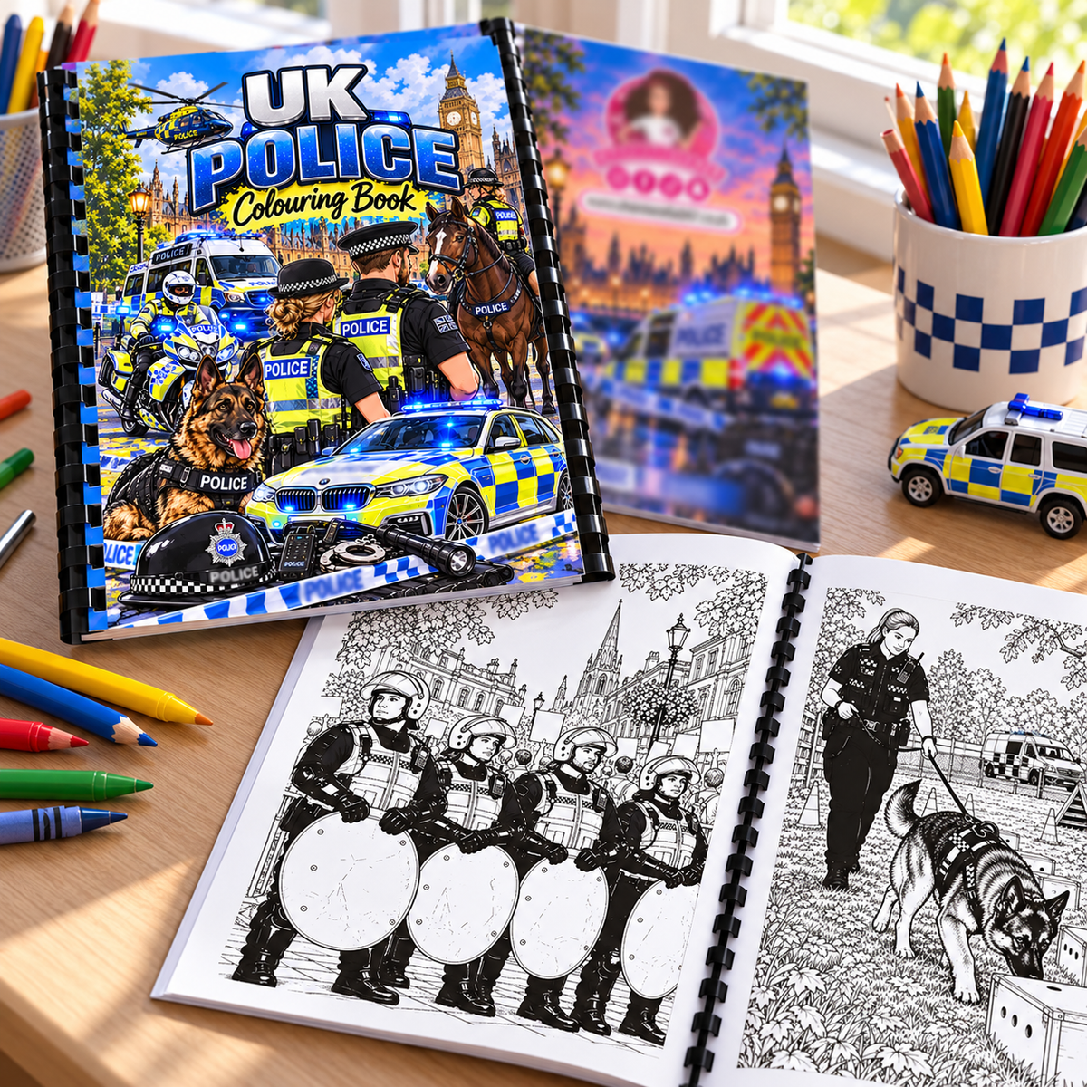 Emergency Services Police A4 Colouring Book