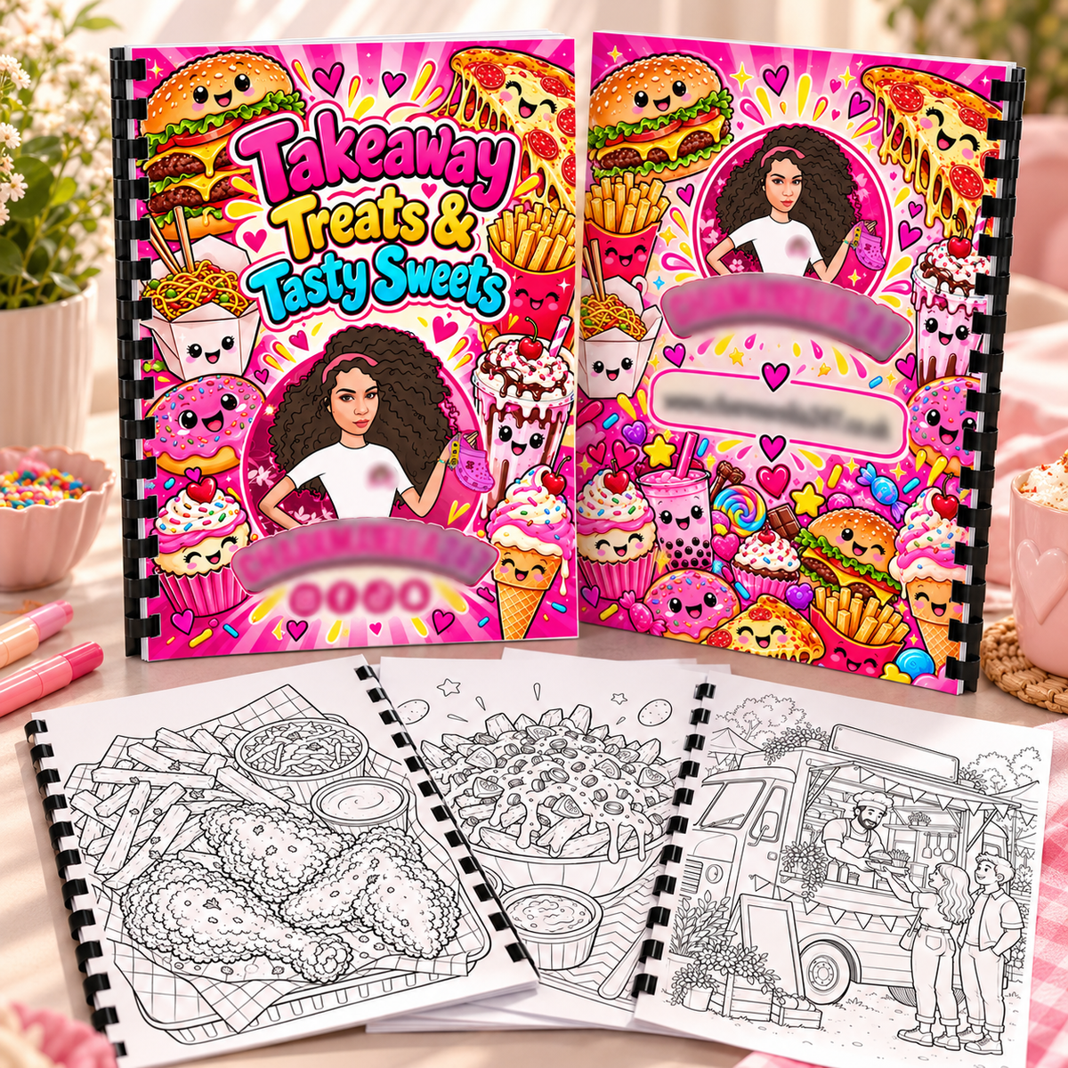 Takeaway Treats & Tasty Sweets A4 Colouring Book