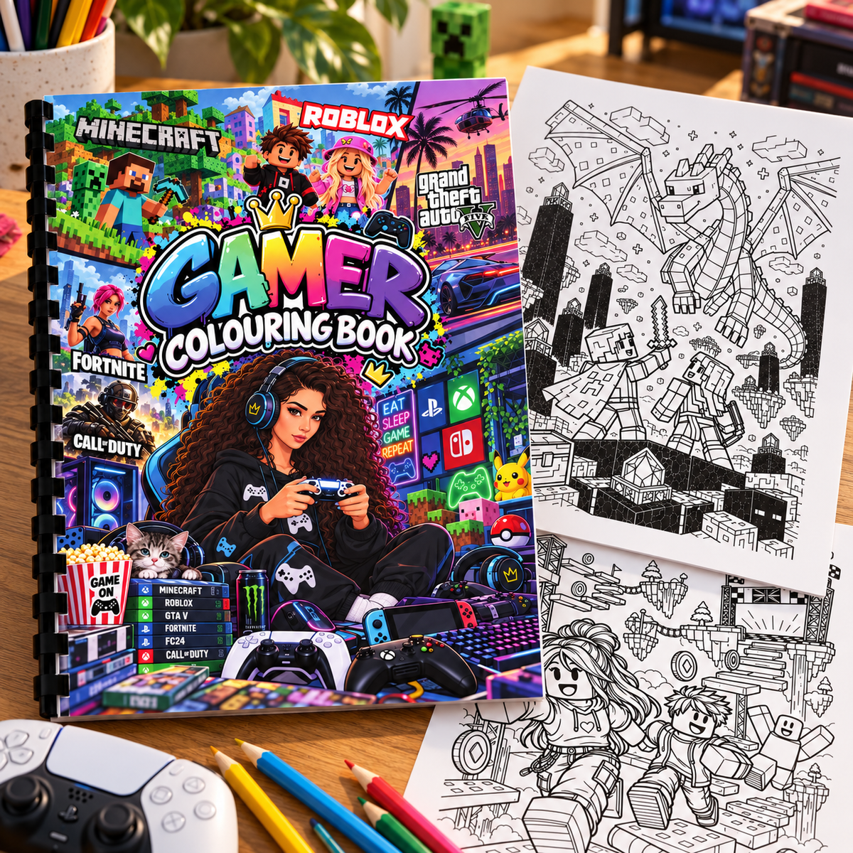Gamer-Gaming A4 Colouring Book