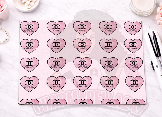 C-C Pink Hearts Chopping Board