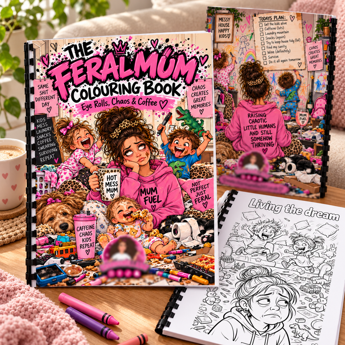 The Feral Mum A4 Colouring Book