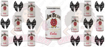 Jim B Can Black Bows 16oz UVDTF Wrap