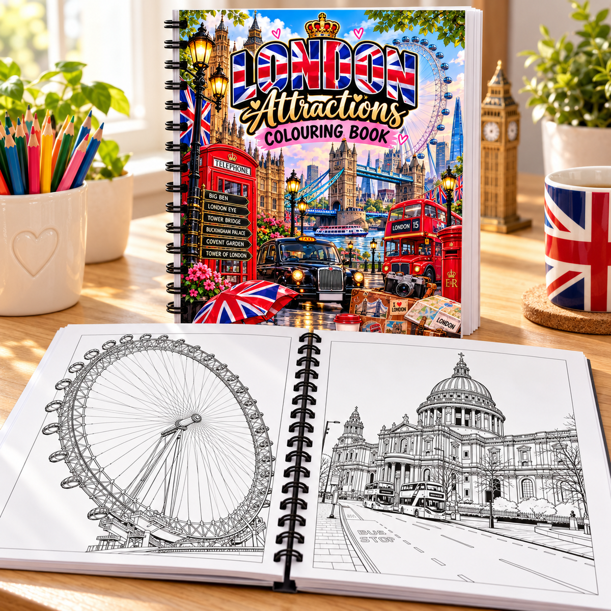 London Attractions A4 Colouring Book