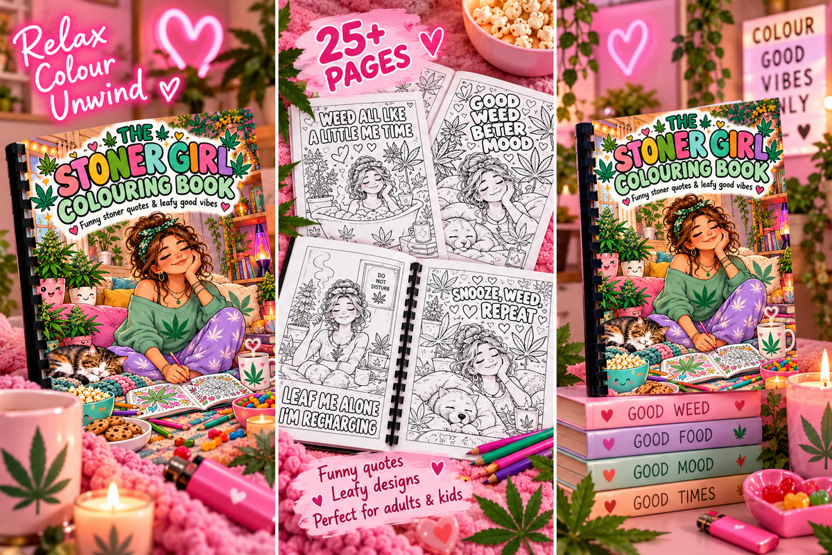 Stoner Girl A4 Colouring Book