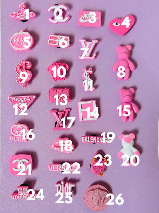 Baby Pink PVC Charms