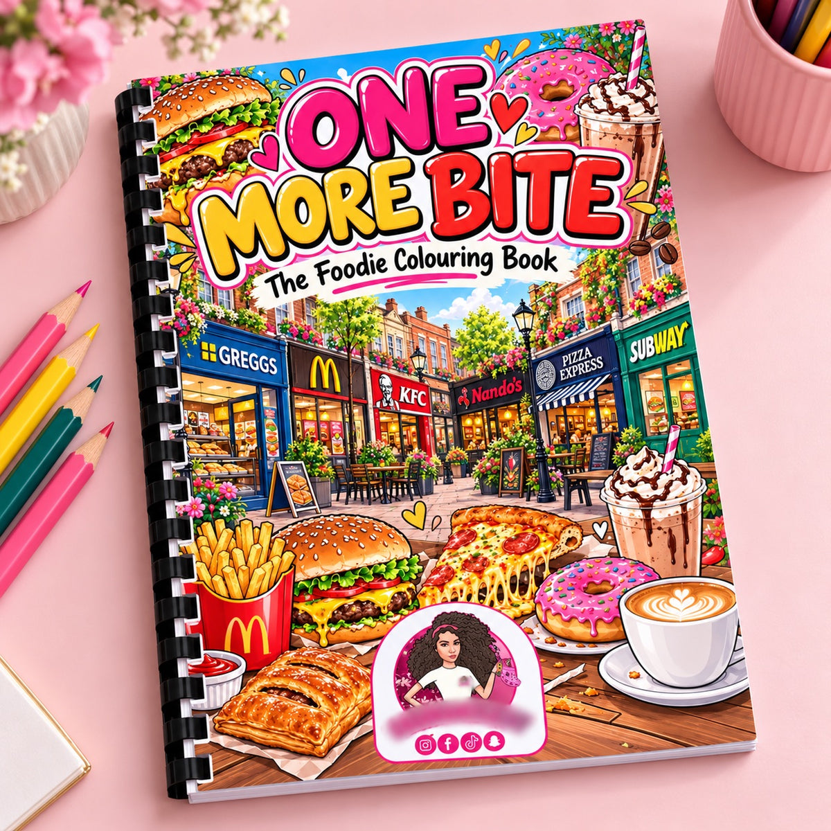 One More Bite A4 Colouring Book