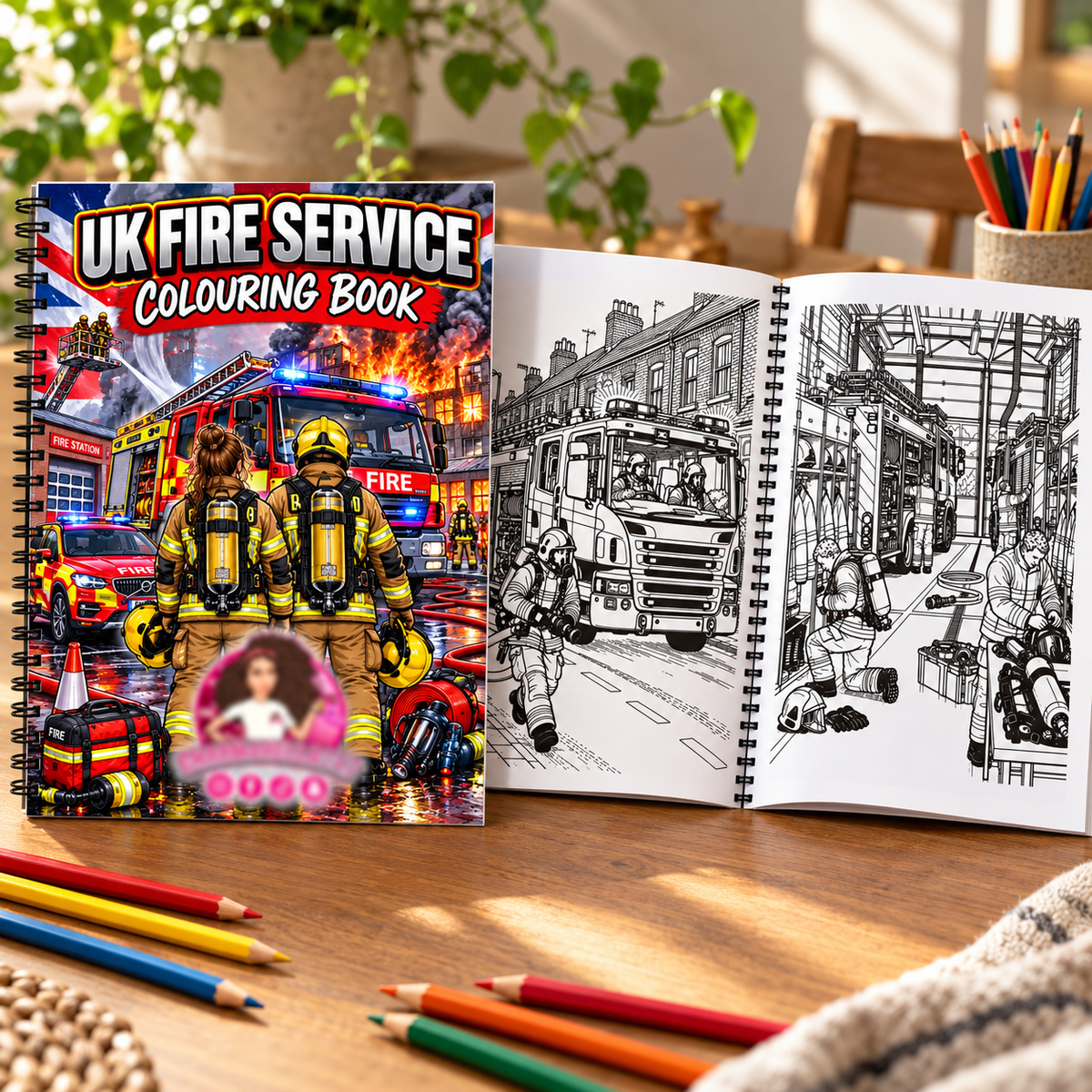 Emergency Services Fire Service A4 Colouring Book