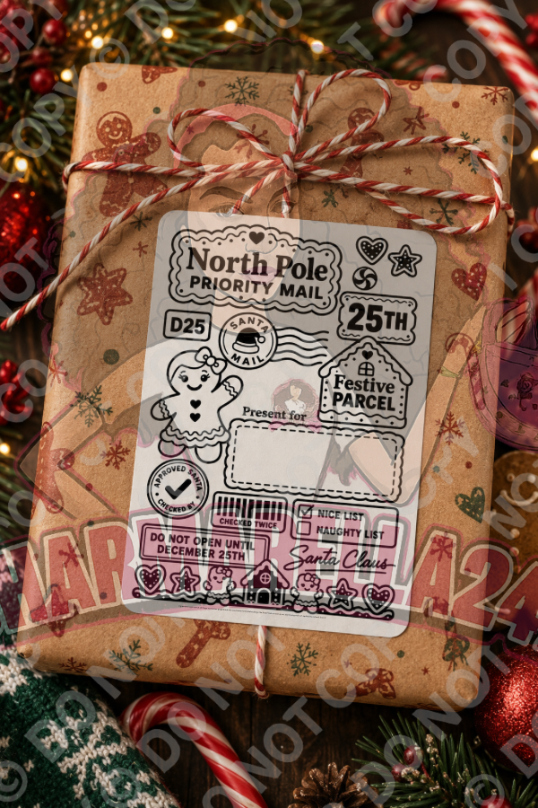 Personalised Christmas Festive 4x6 Parcel Labels – Pack of 10