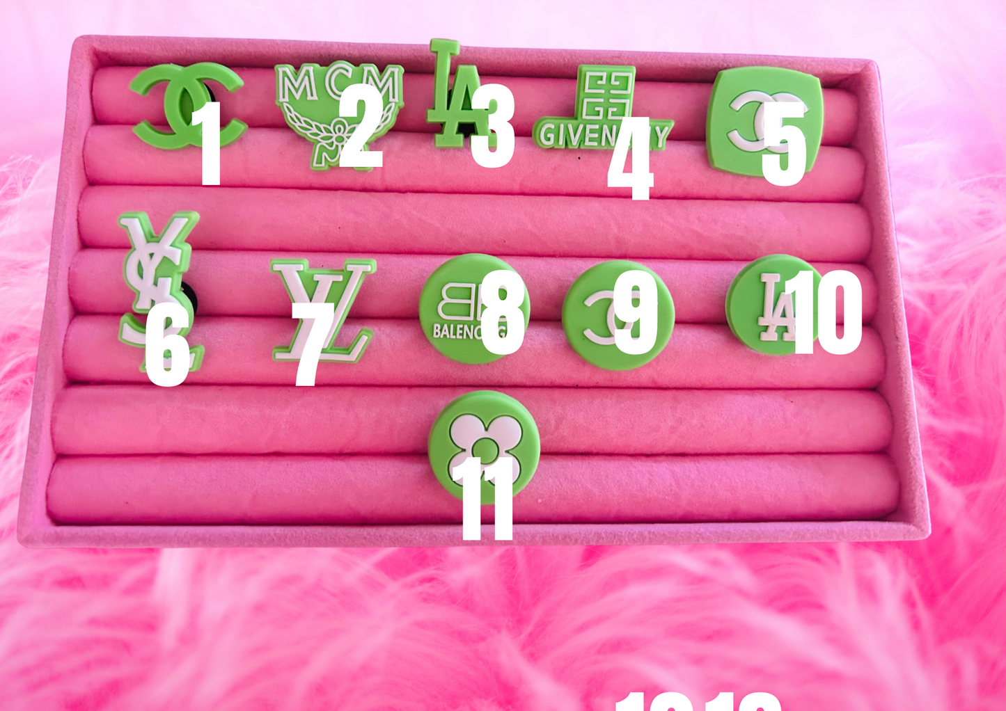 Lime Green PVC Charms