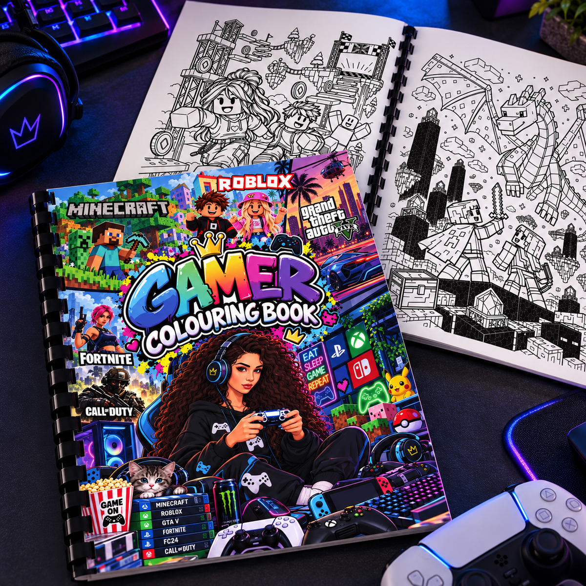 Gamer-Gaming A4 Colouring Book