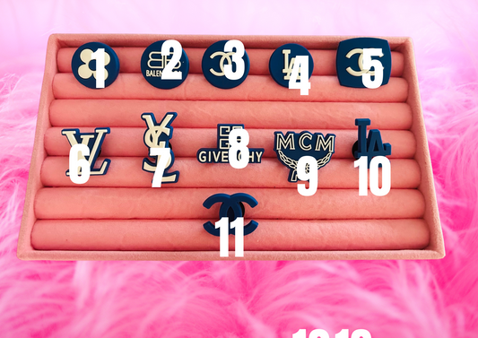 Navy Dark Blue PVC Charms