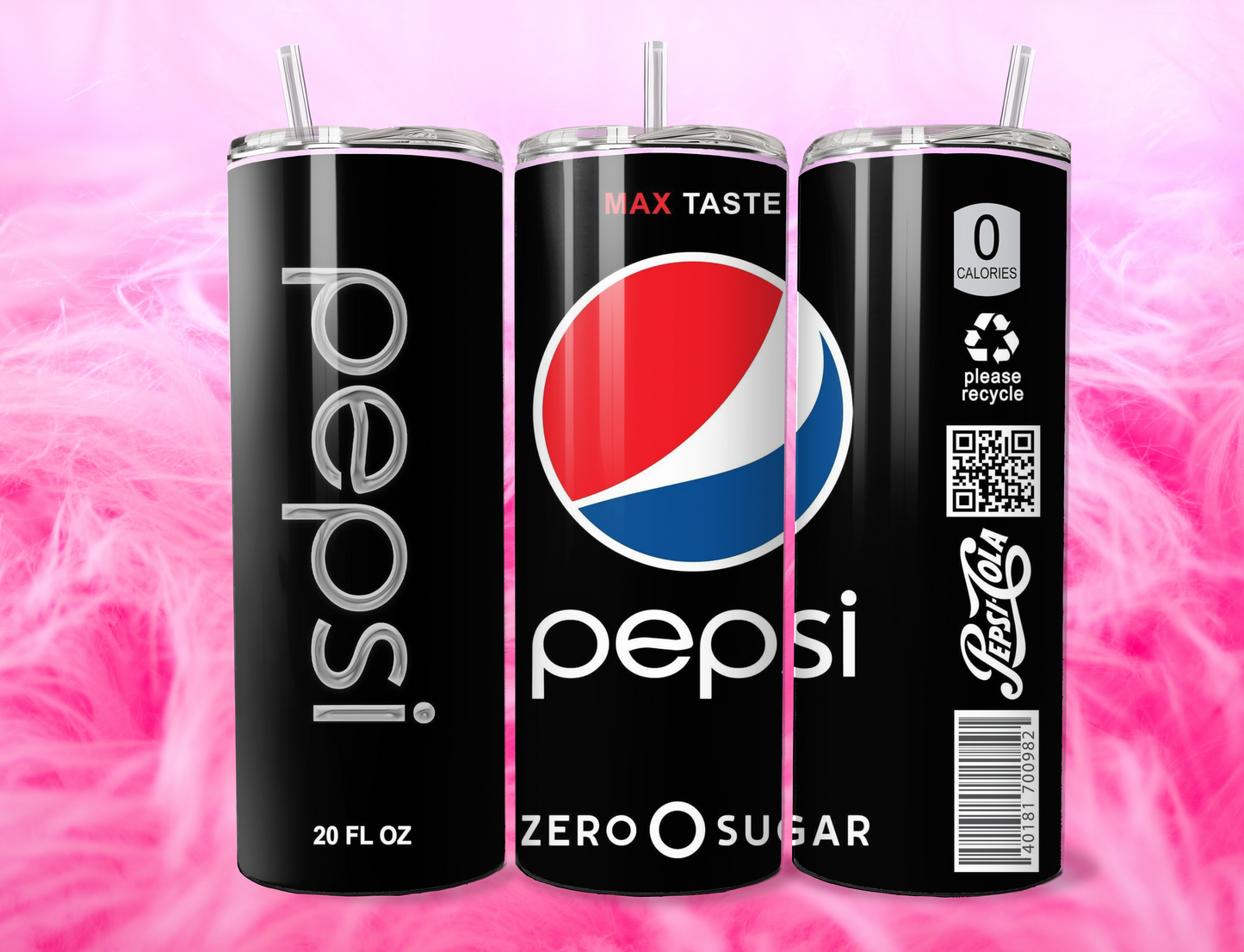 READY TO PRESS 20oz TUMBLER WRAP PRINT FIZZY SODA DRINKS