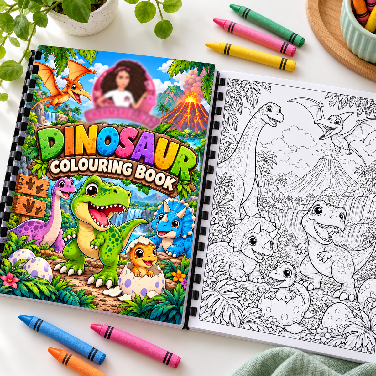 Dinosaurs A4 Colouring Book