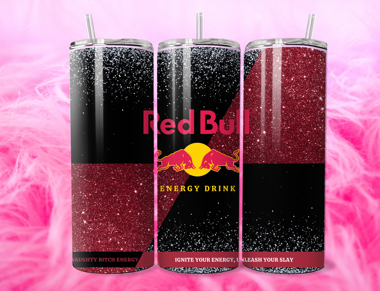 READY TO PRESS 20oz TUMBLER WRAP PRINT R BULL DRINK