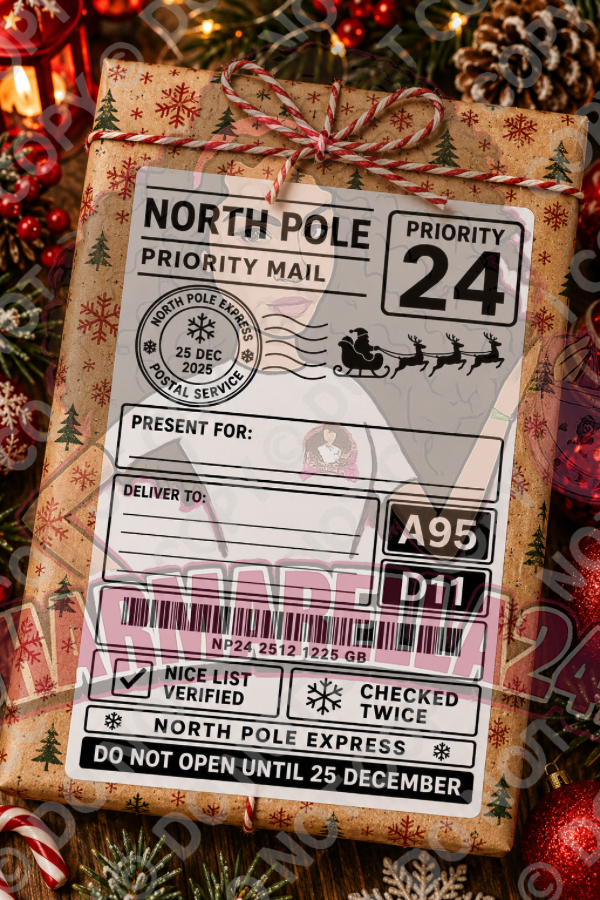Personalised Christmas Festive 4x6 Parcel Labels – Pack of 10